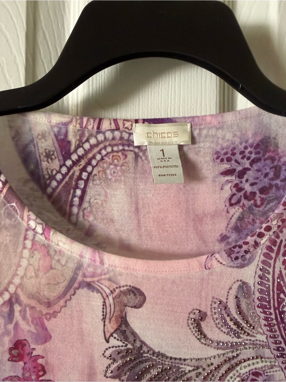 Chicos Rhinestone Blouse - Picture 3 of 4